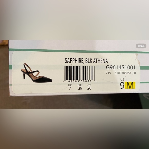 Abella Black Women's Slingback Heels - Picture 9 of 12